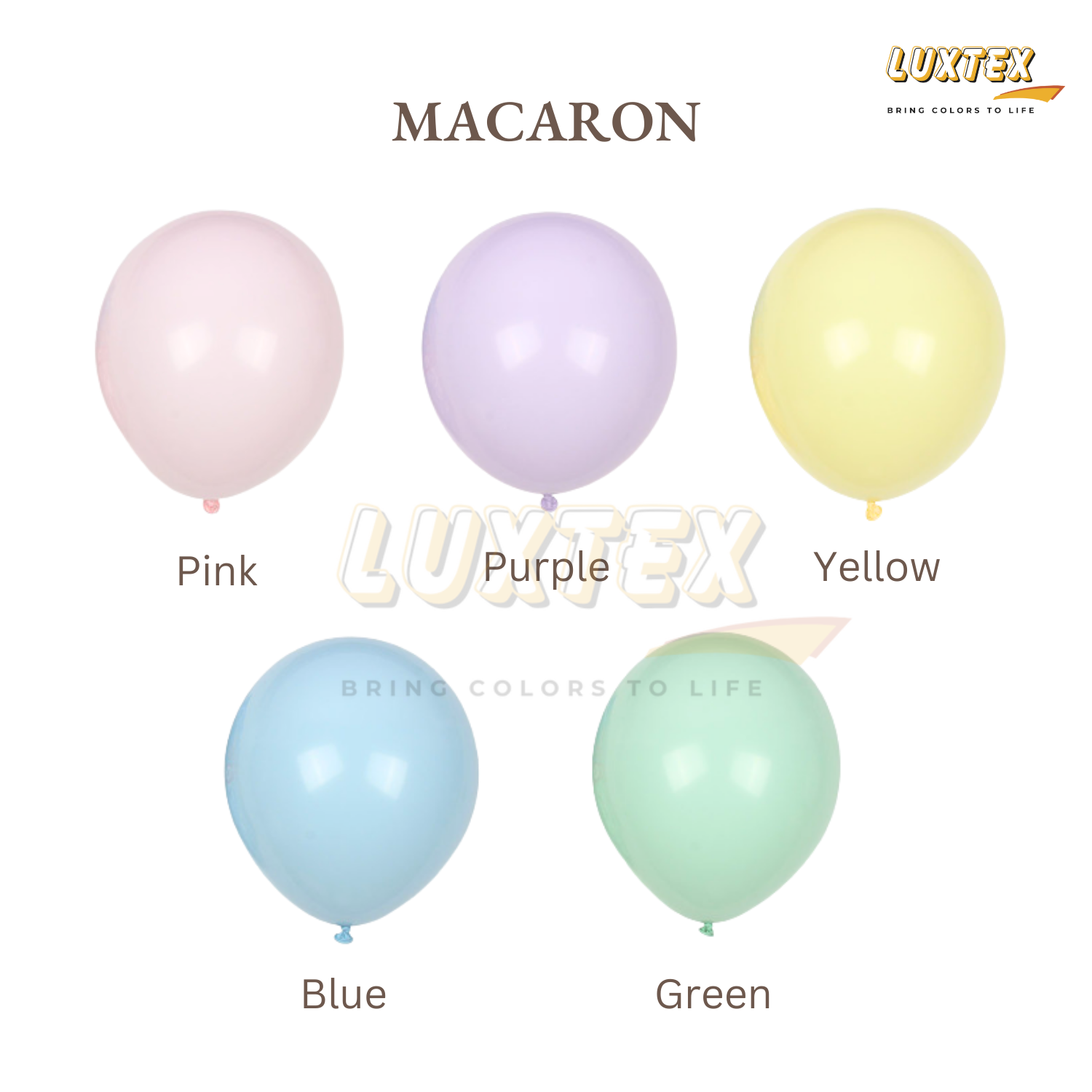 Luxtex 5 Inch Macaron Latex Balloons, Wallpaper