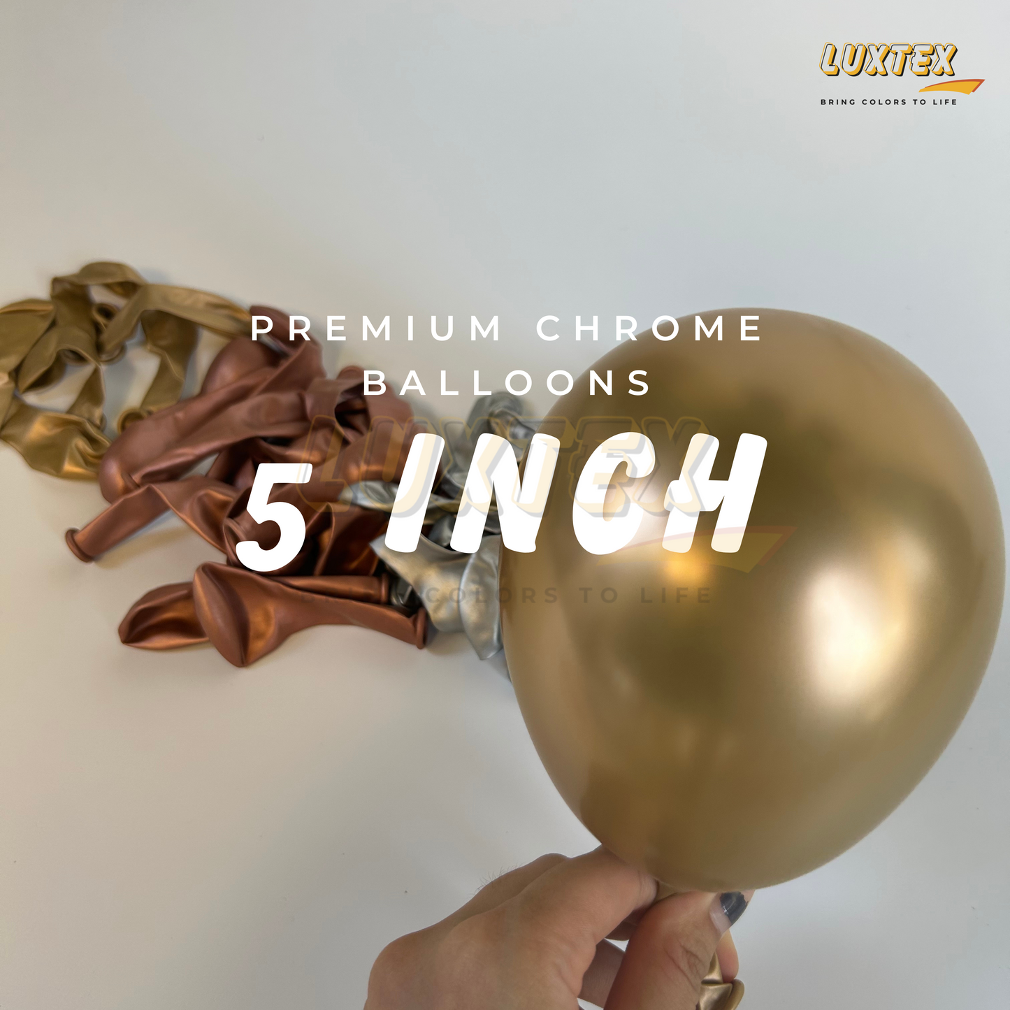 Luxtex 5 Inch Premium Chrome Latex Balloons, Wallpaper