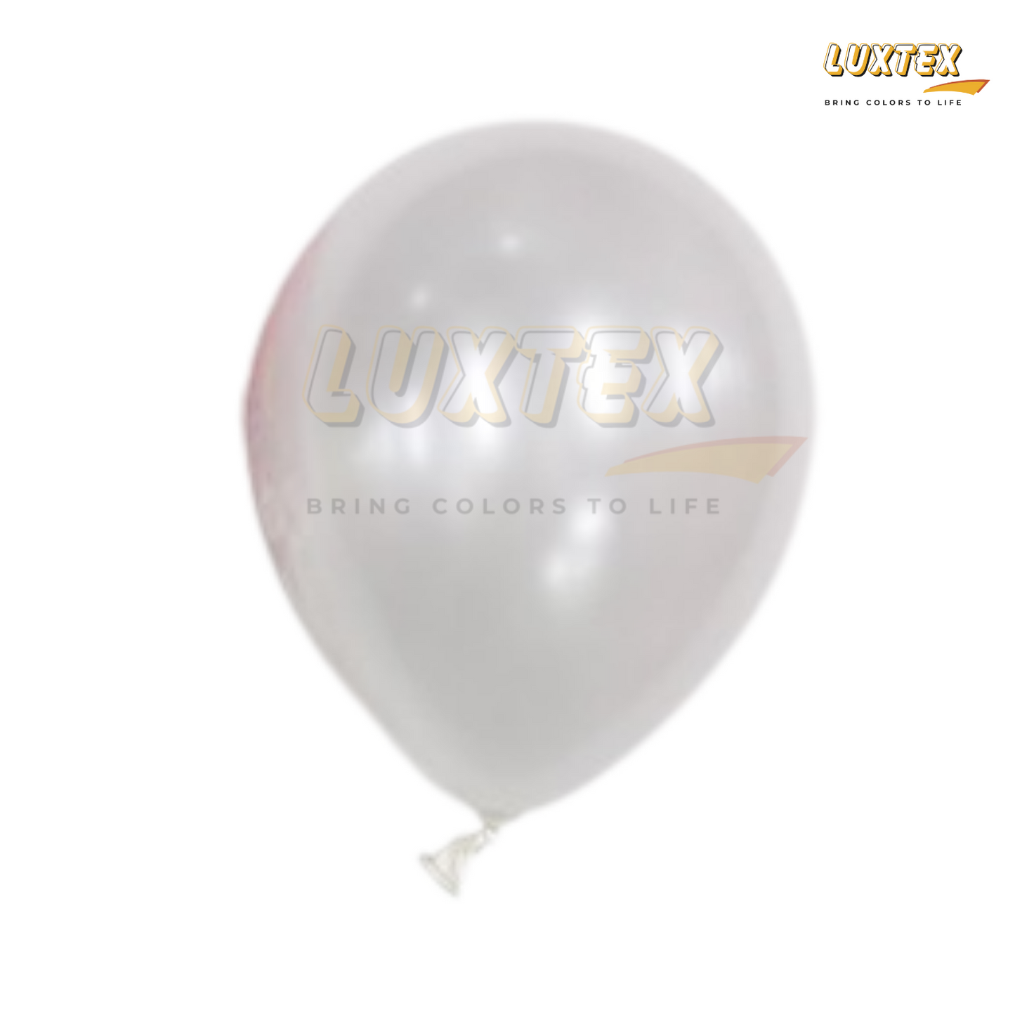 Luxtex 12 Inch Metallic Latex Balloons, Metallic White