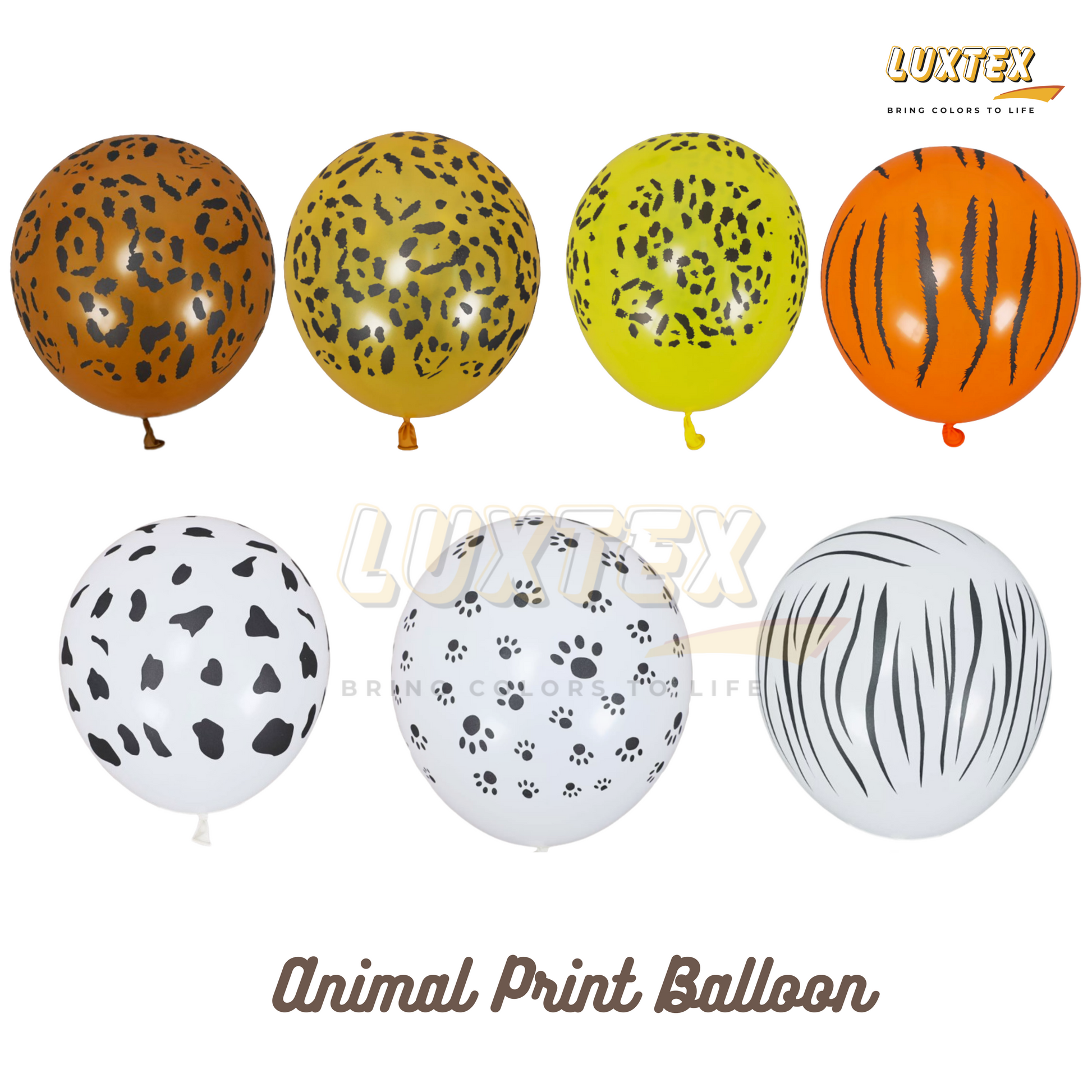 Luxtex 12 Inch Animal Prints Latex Balloons, Wallpaper