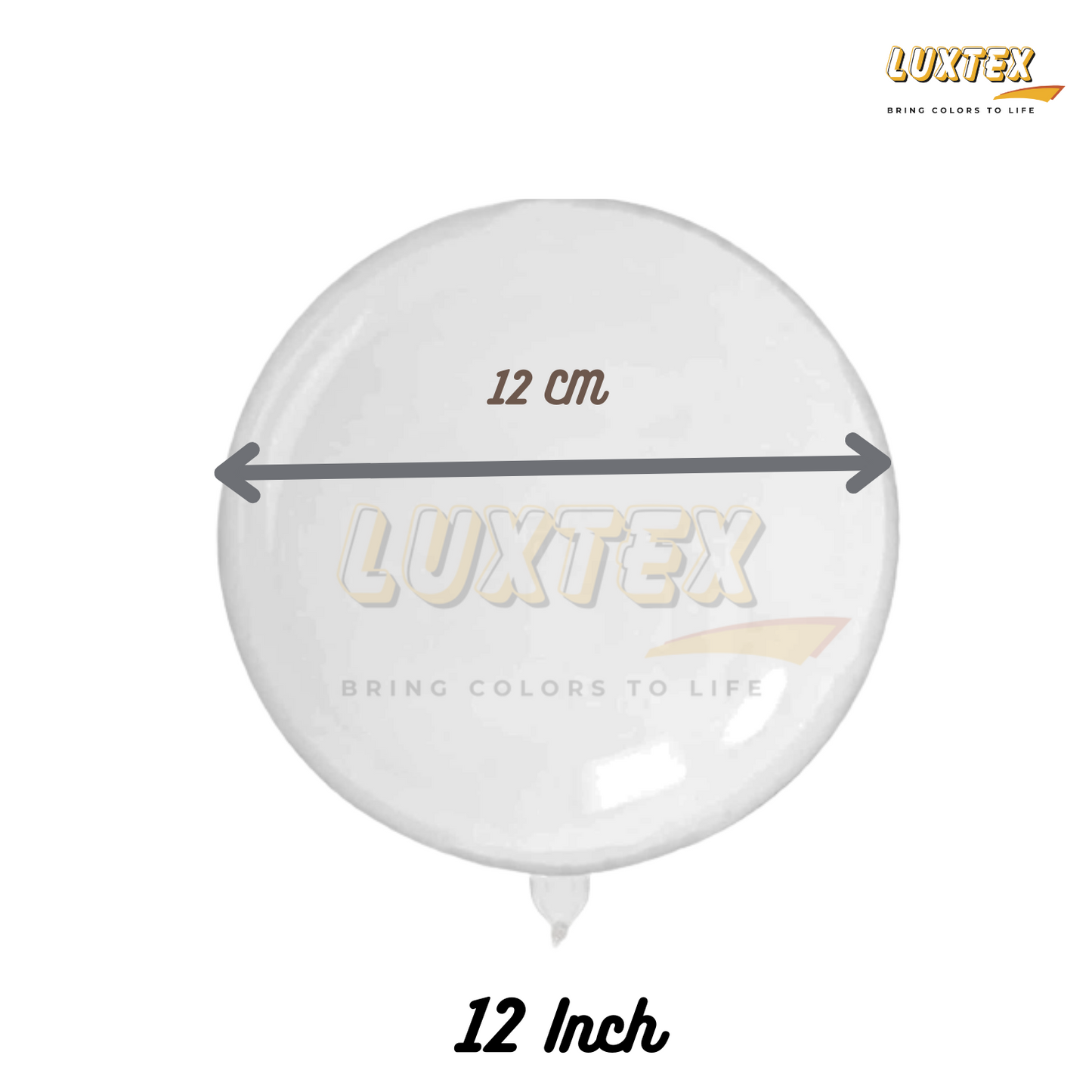 Luxtex 12 Inch Crystal Clear Bobo Balloon