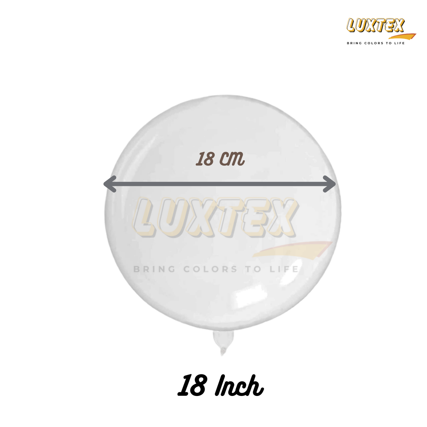 Luxtex 18 Inch Crystal Clear Bobo Balloon