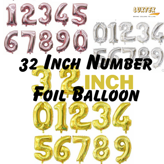 Luxtex 32 Inch Number Foil Balloon 0-9, Wallpaper