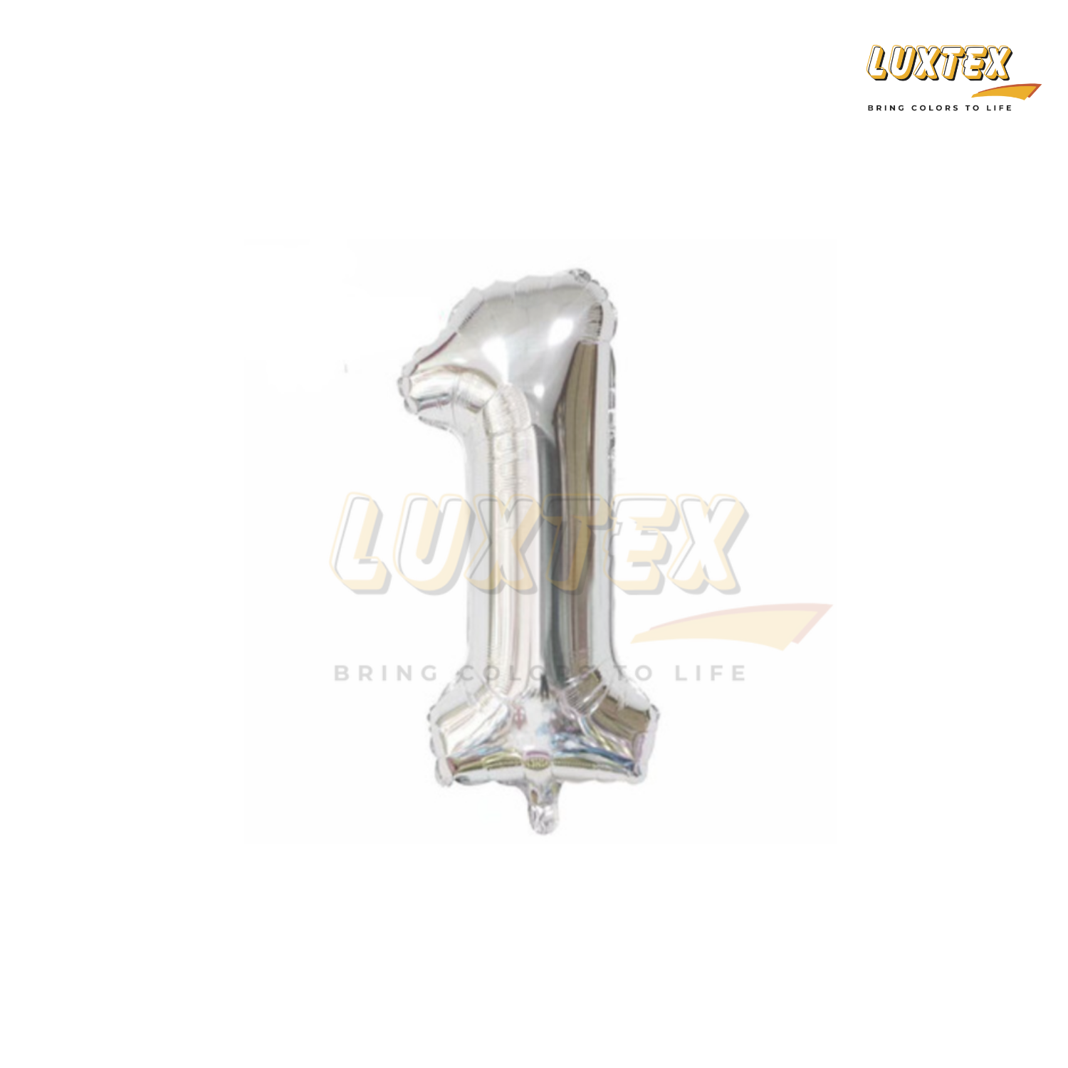 Luxtex 32 Inch Number Foil Balloon 1, Silver