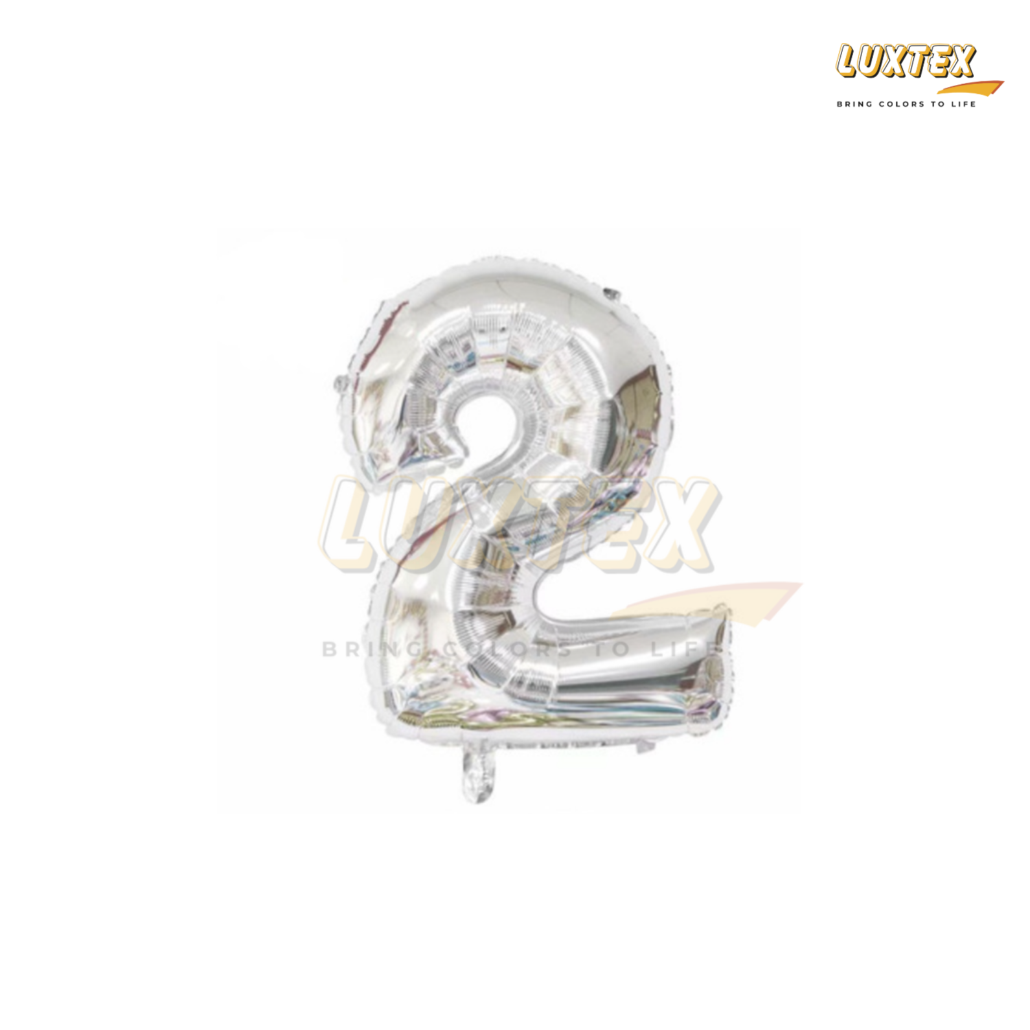 Luxtex 32 Inch Number Foil Balloon 2, Silver