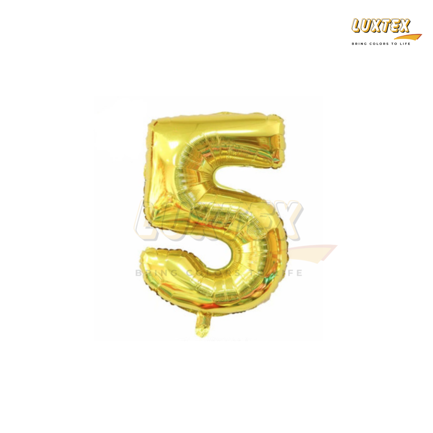 Luxtex 32 Inch Number Foil Balloon 5, Gold