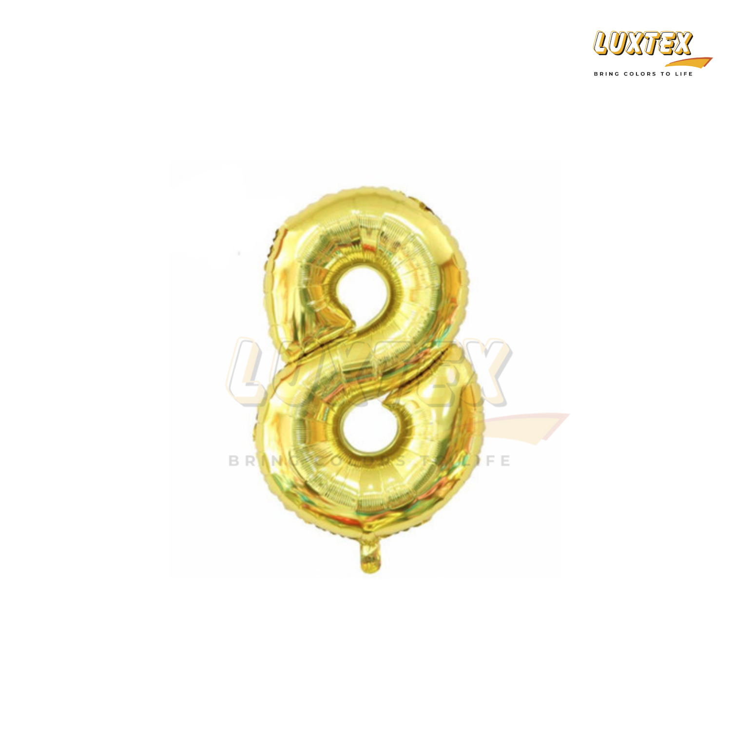 Luxtex 32 Inch Number Foil Balloon 8, Gold