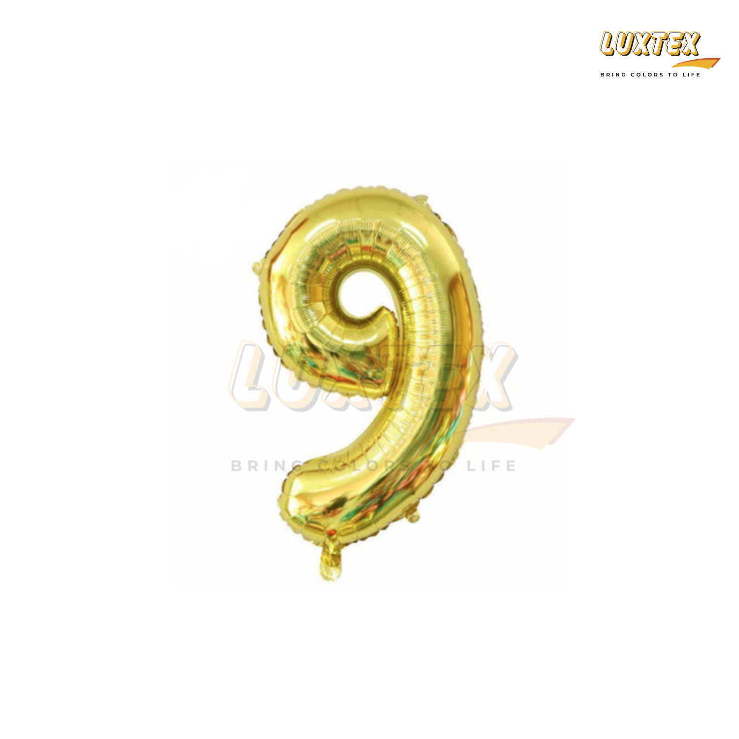 Luxtex 32 Inch Number Foil Balloon 9, Gold