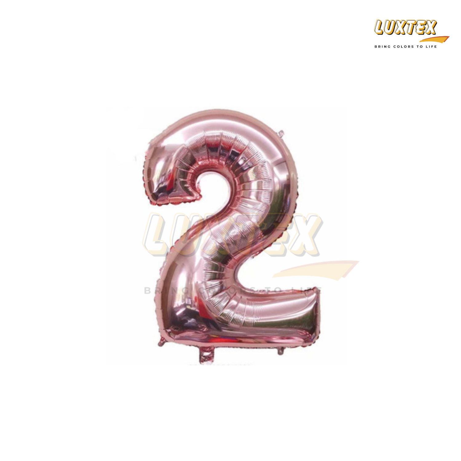 Luxtex 32 Inch Number Foil Balloon 2, Rose Gold