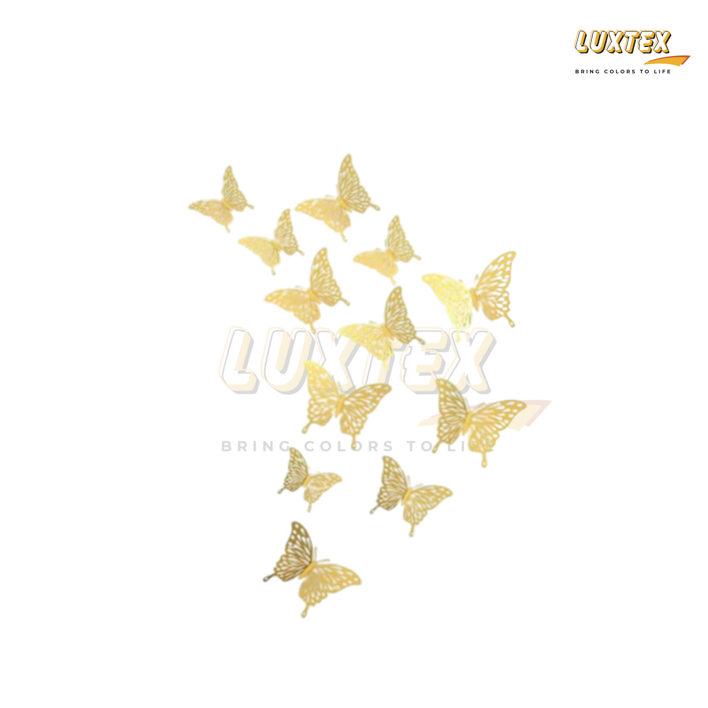 3D Butterfly, Gold