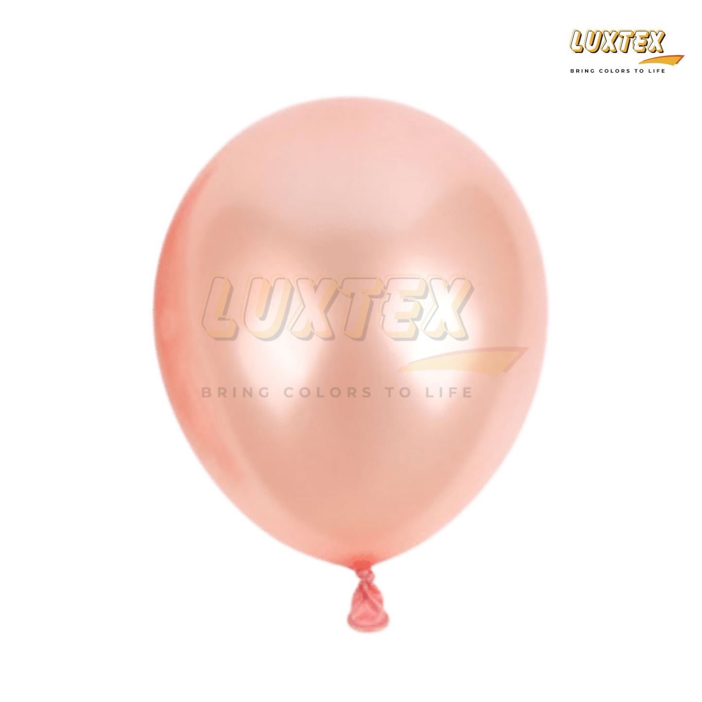 Luxtex 12 Inch Metallic Latex Balloons, Metallic Rose Gold