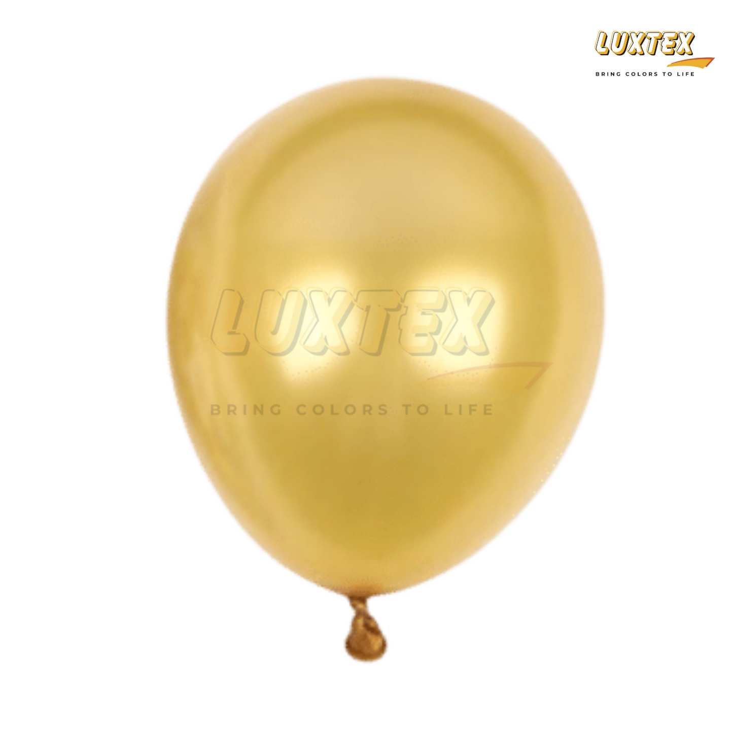 Luxtex 12 Inch Metallic Latex Balloons, Metallic Gold