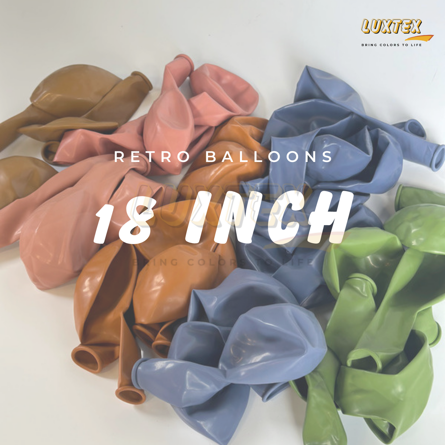 Luxtex 18 Inch High Quality Retro Latex Balloons