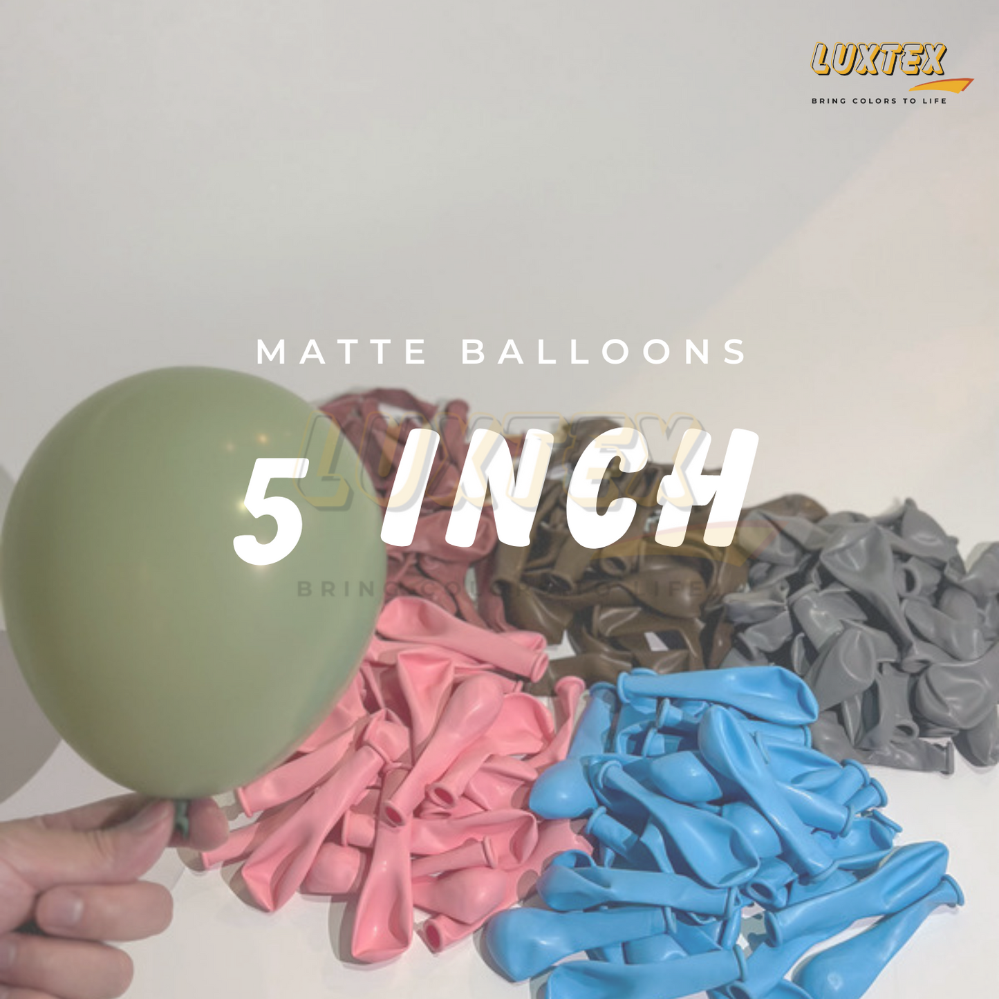 Luxtex 5 Inch Matte Latex Balloons, Wallpaper