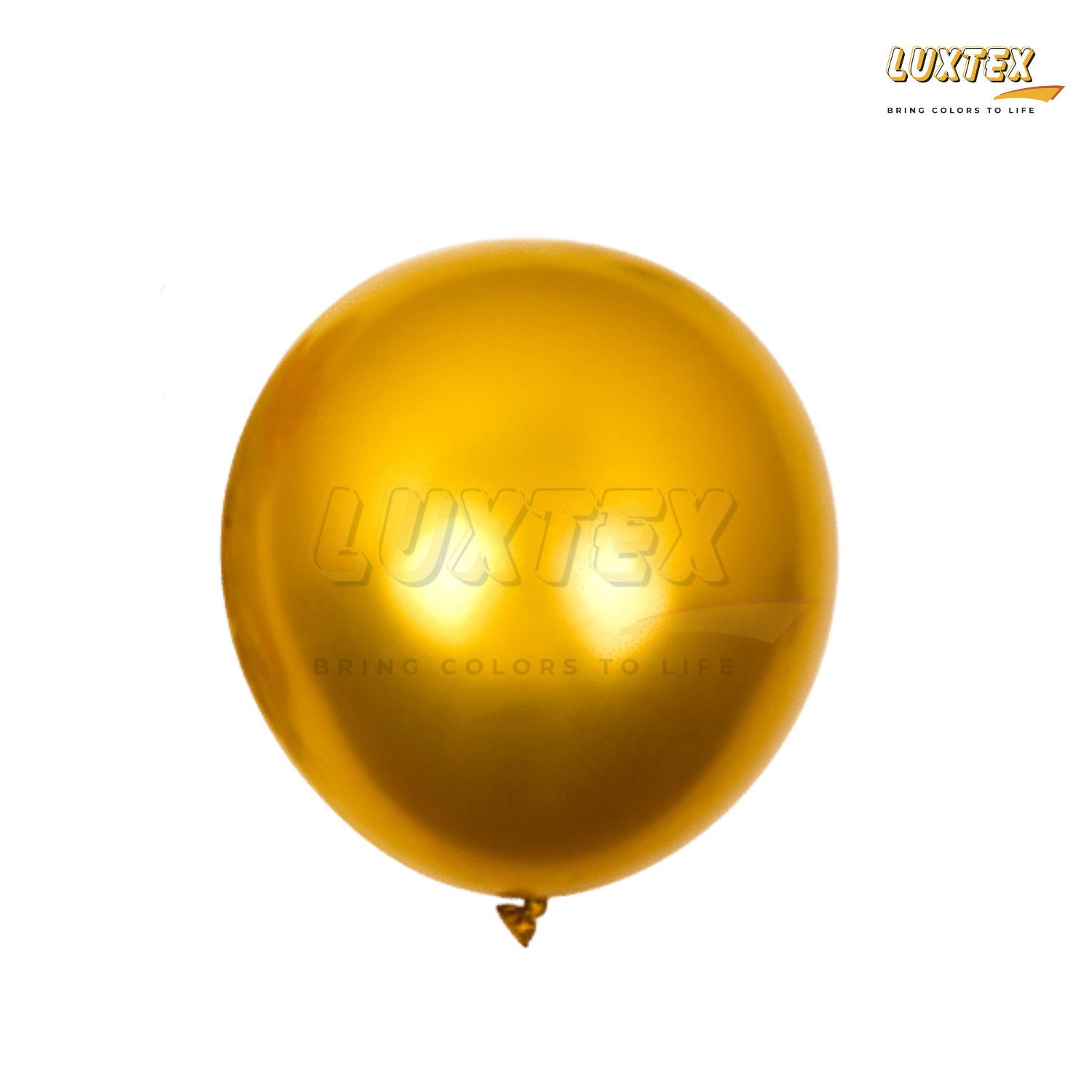 Luxtex 5 Inch Chrome Latex Balloons, Gold