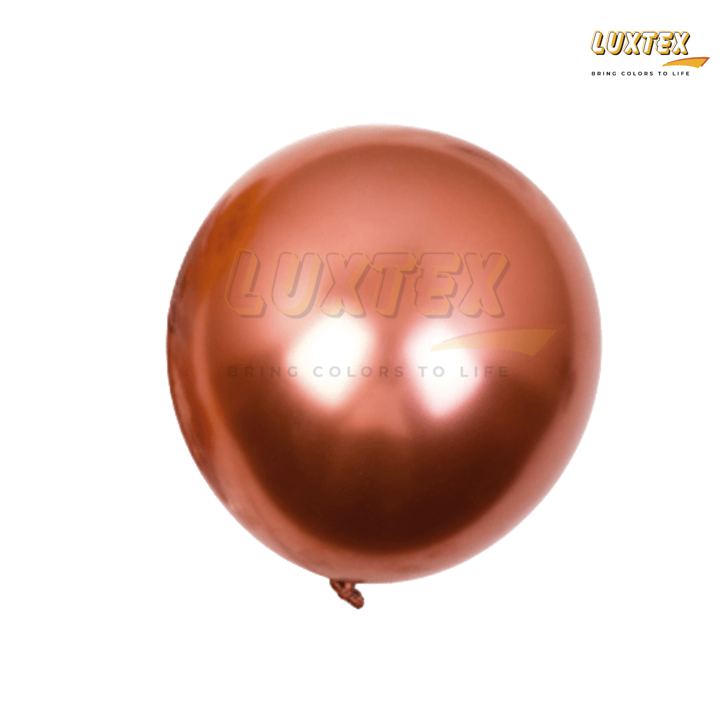 Luxtex 5 Inch Chrome Latex Balloons, Rose Gold