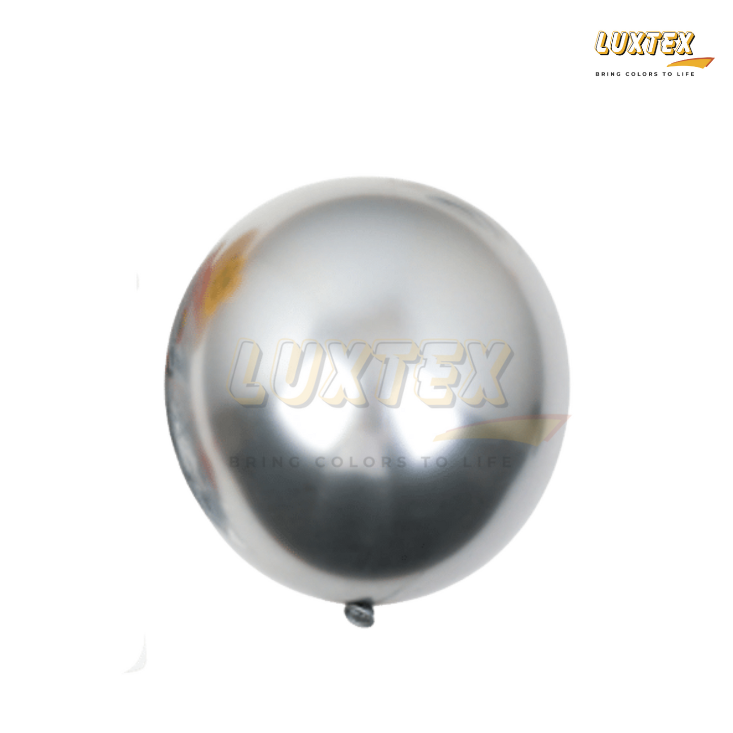 Luxtex 12 Inch Chrome Latex Balloons, Silver