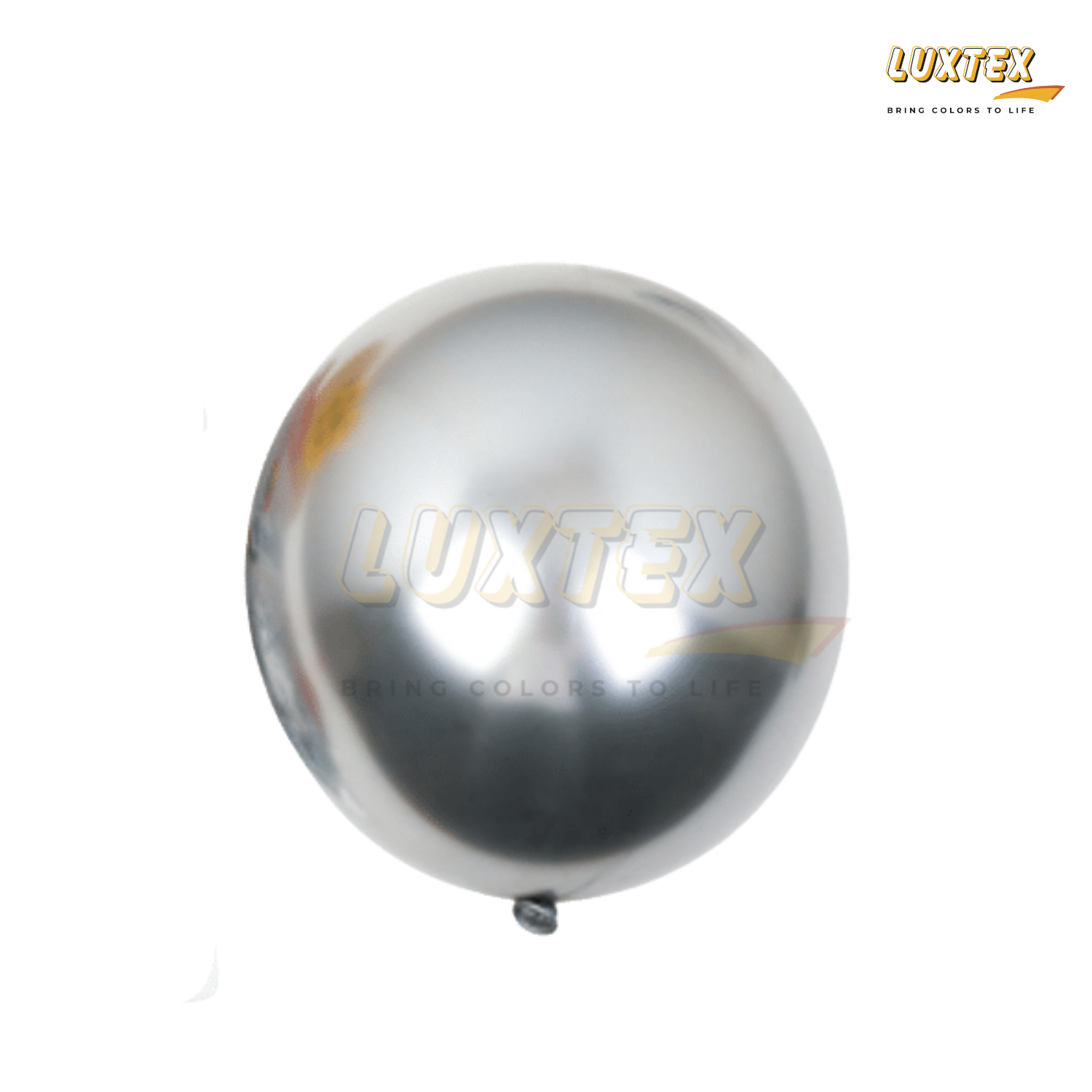 Luxtex 12 Inch Chrome Latex Balloons, Silver