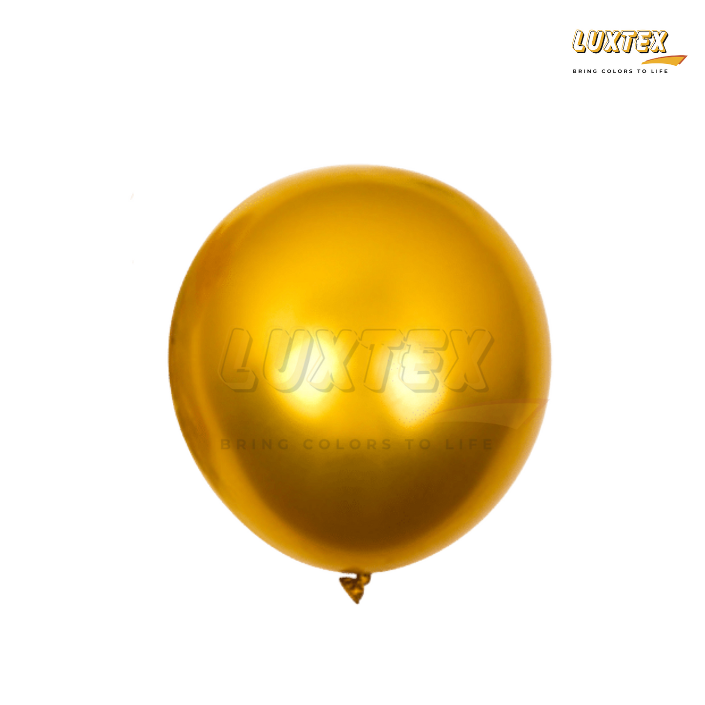 Luxtex 12 Inch Chrome Latex Balloons, Gold