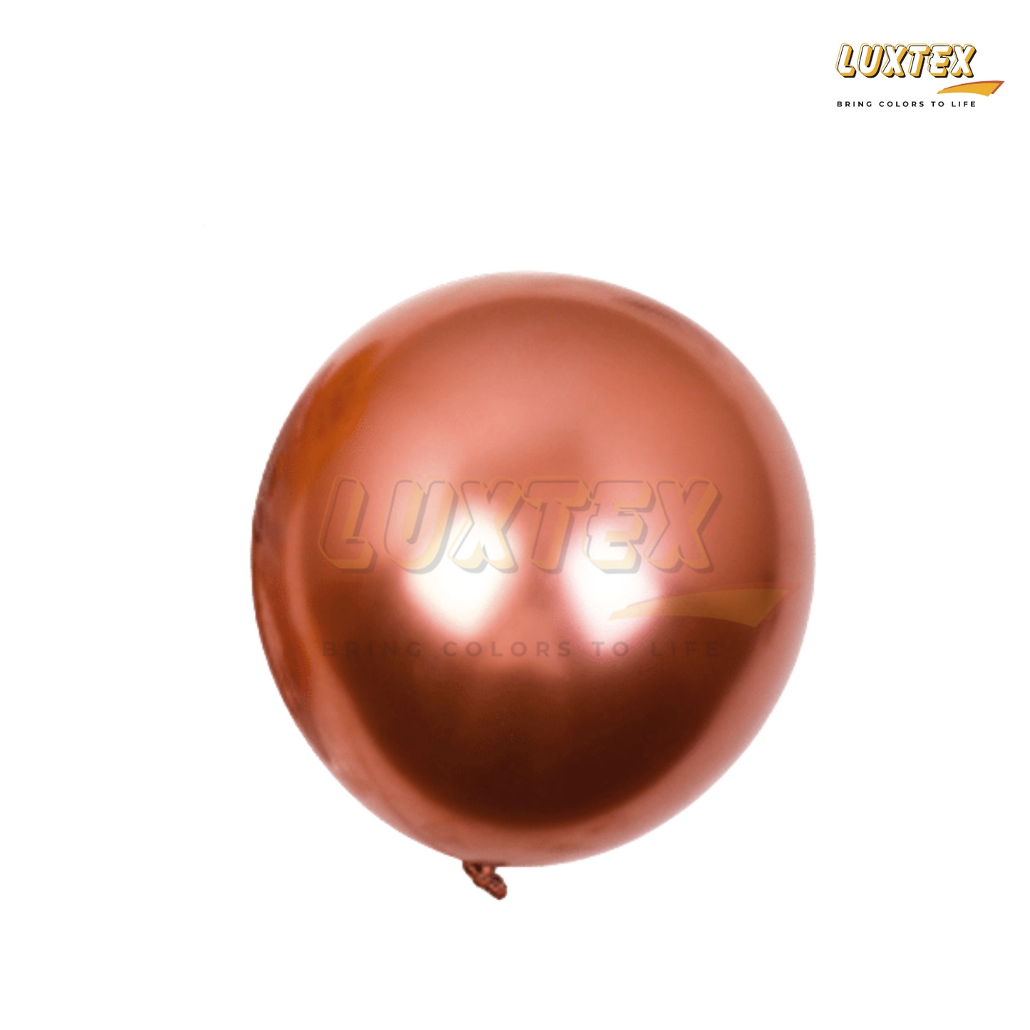 Luxtex 12 Inch Chrome Latex Balloons, Rose Gold