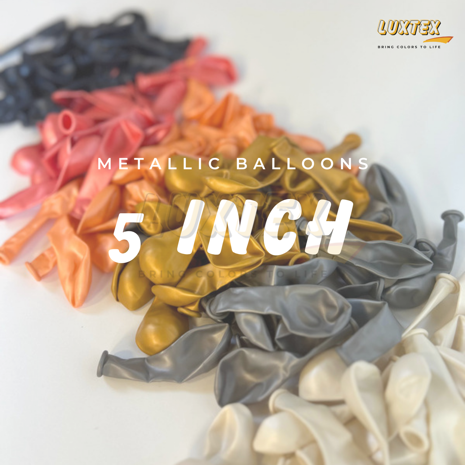 Luxtex 5 Inch Metallic Latex Balloons, Wallpaper