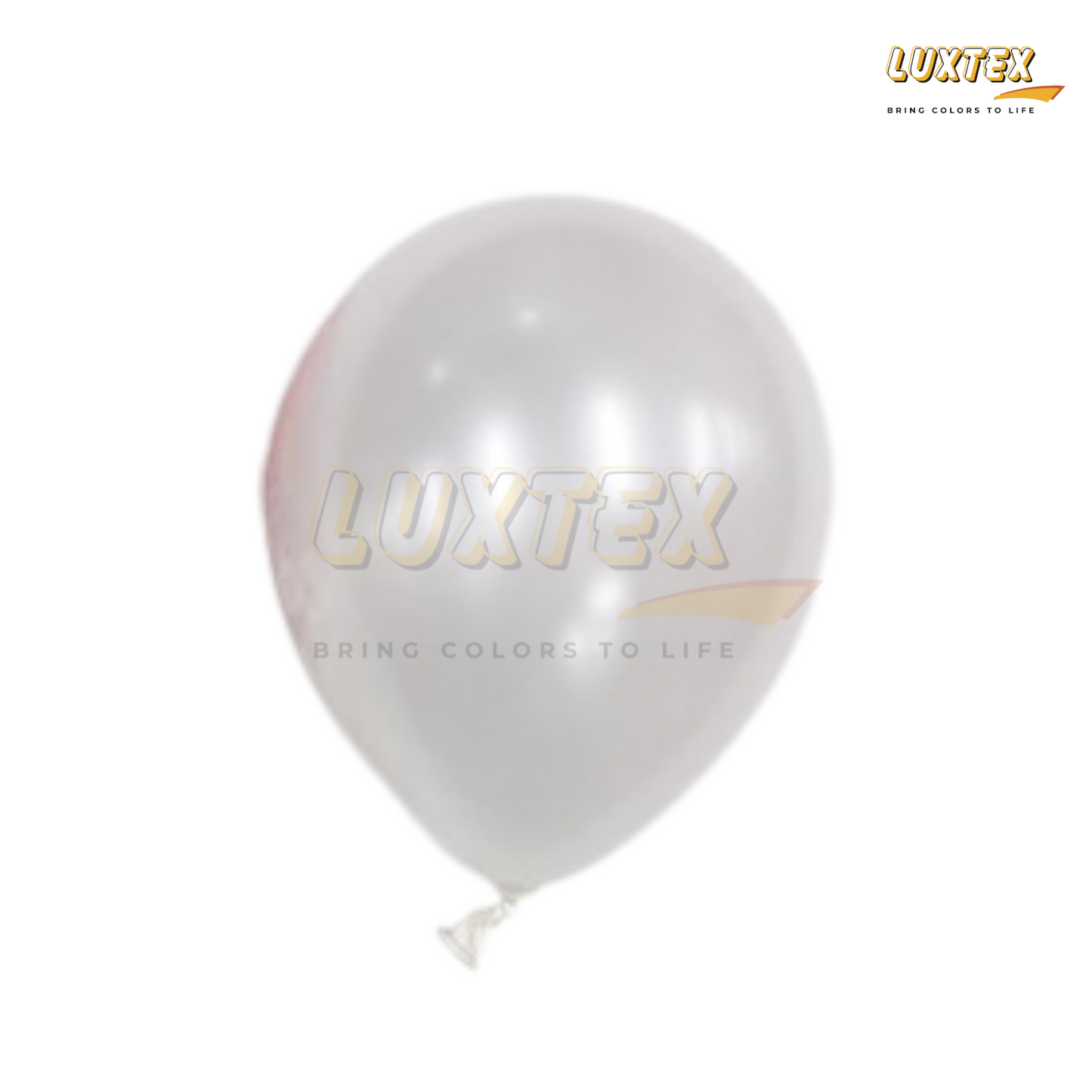 Luxtex 18 Inch Metallic Latex Balloons, Metallic White