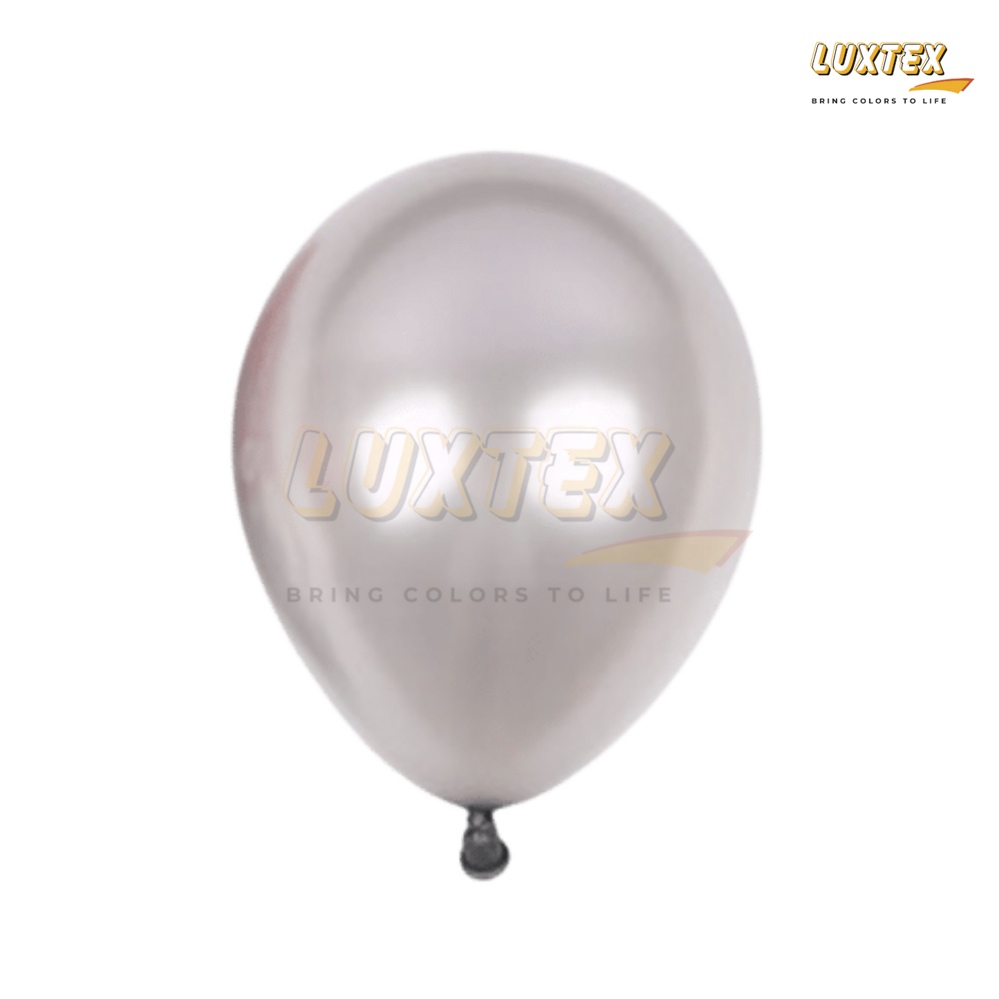 Luxtex 12 Inch Metallic Latex Balloons, Metallic Silver