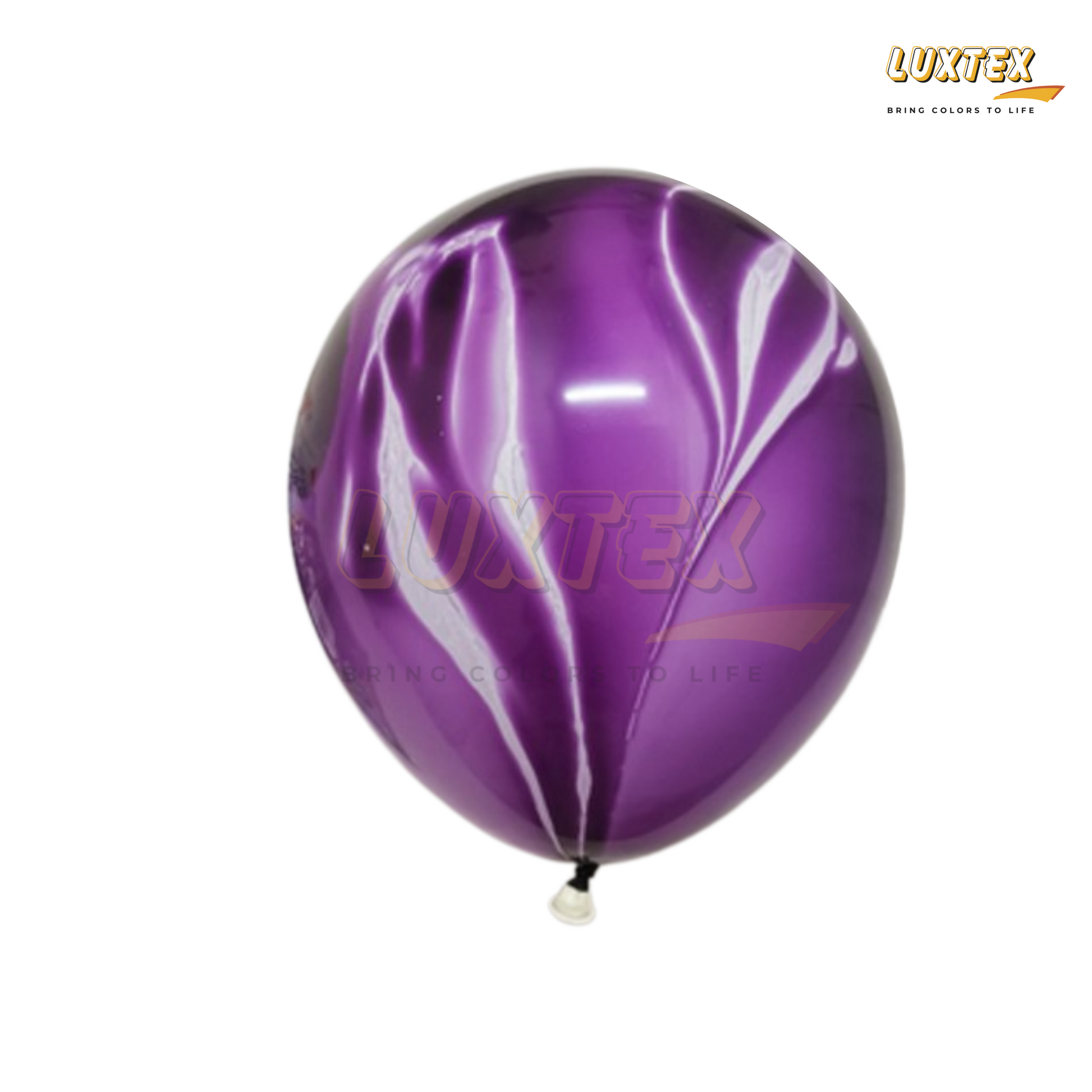 Luxtex 12 Inch Marble Latex Balloons, Purple