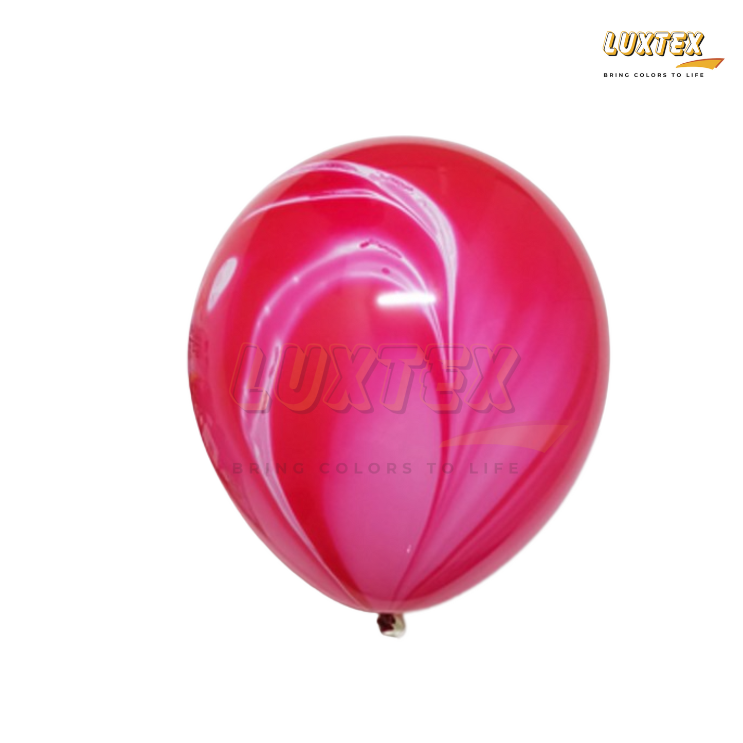 Luxtex 12 Inch Marble Latex Balloons, Red