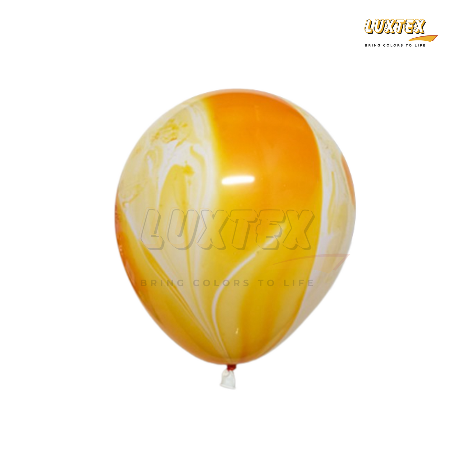 Luxtex 12 Inch Marble Latex Balloons, Yellow