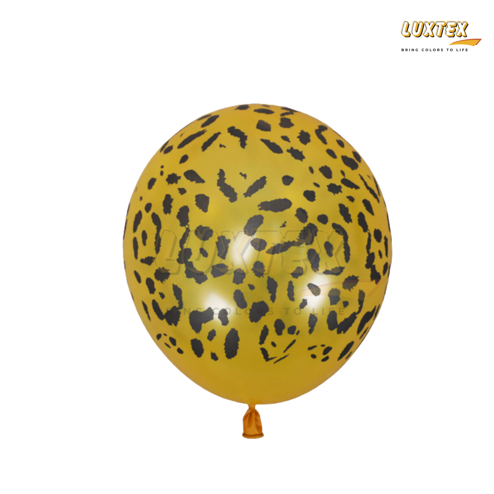 Luxtex 12 Inch Animal Prints Latex Balloons, Gold Leopard