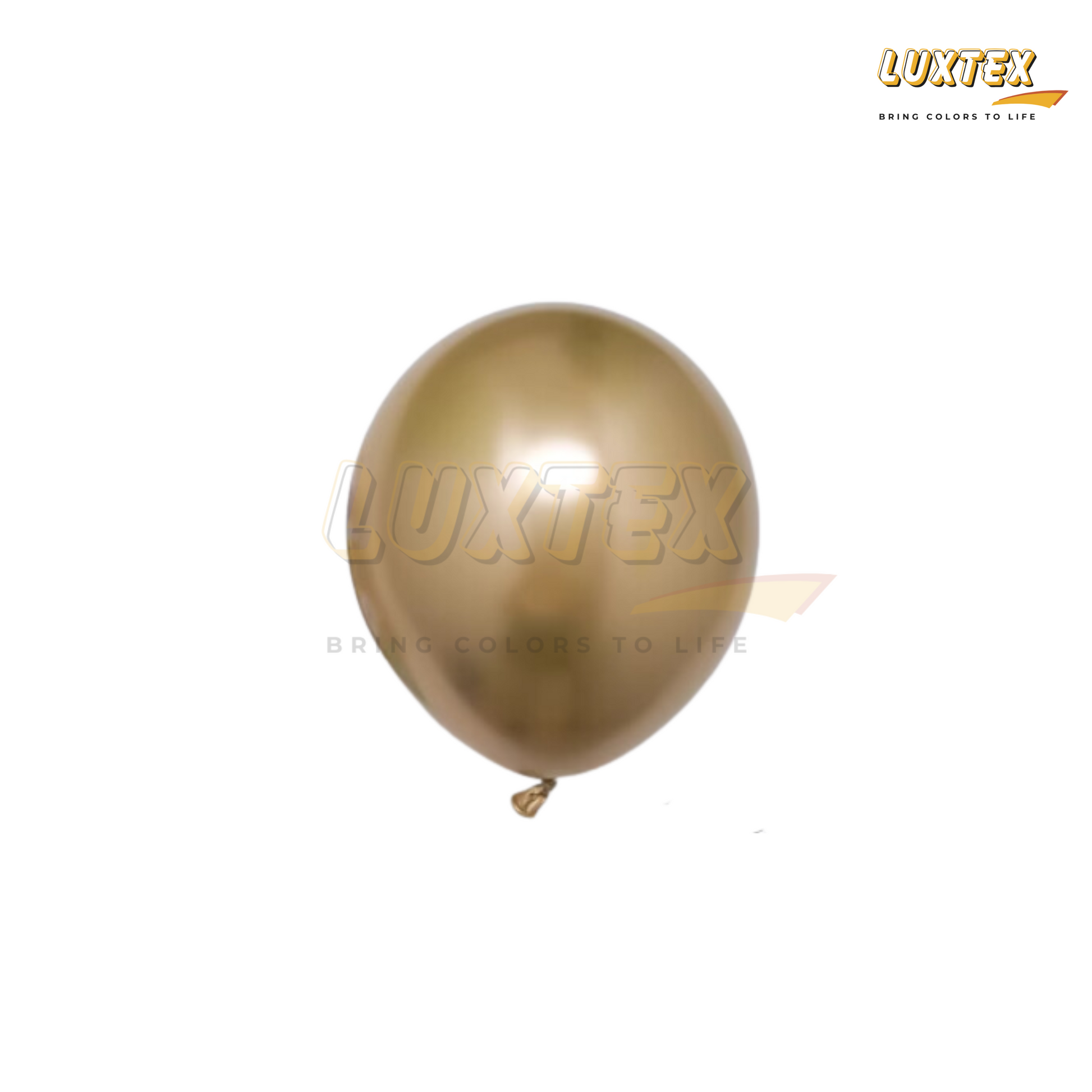 Luxtex 5 Inch Premium Chrome Latex Balloons, Gold