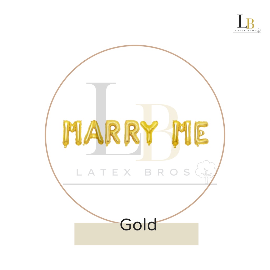 Marry Me 16 Inch Foil Balloon Banner - Image 3