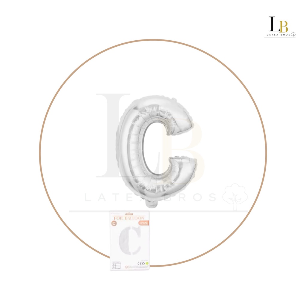 32 Inch Silver Foil Alphabet Balloon - Image 4