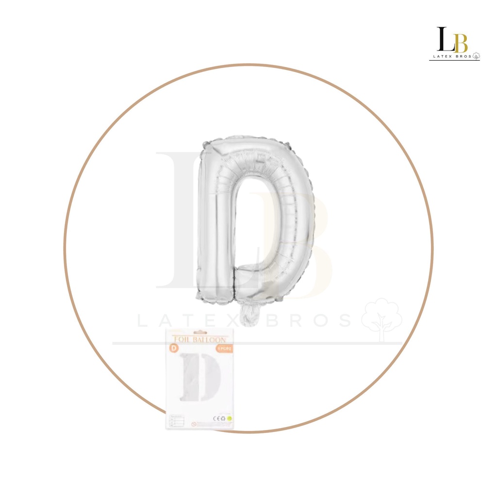 32 Inch Silver Foil Alphabet Balloon - Image 5