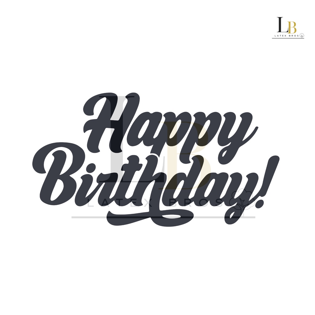 A4 Size Happy Birthday Vinyl Sticker for Bobo Balloon - Image 6