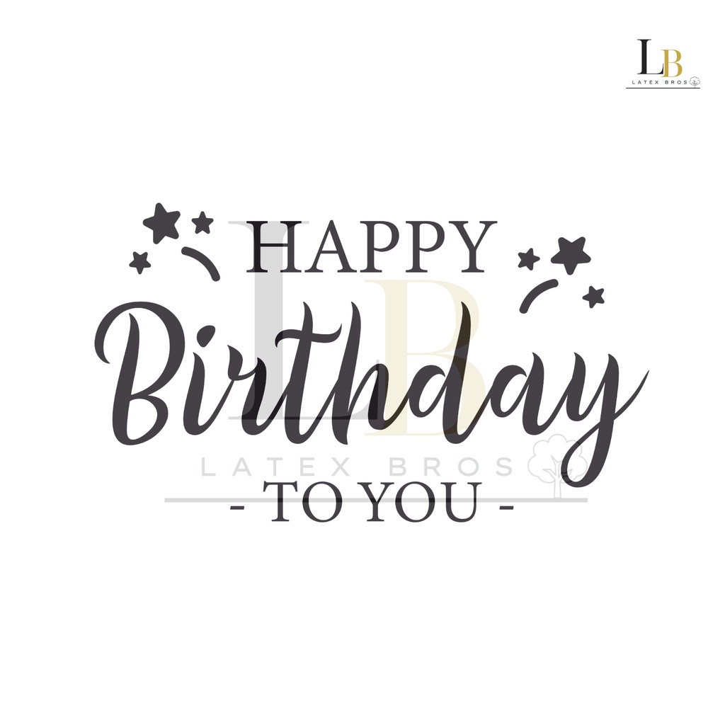 A4 Size Happy Birthday Vinyl Sticker for Bobo Balloon - Image 9